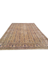 Authentic Hand Knotted Vintage Indo Wool Area Rug 10.4 x 7.6 Ft (1491 Ger-4)