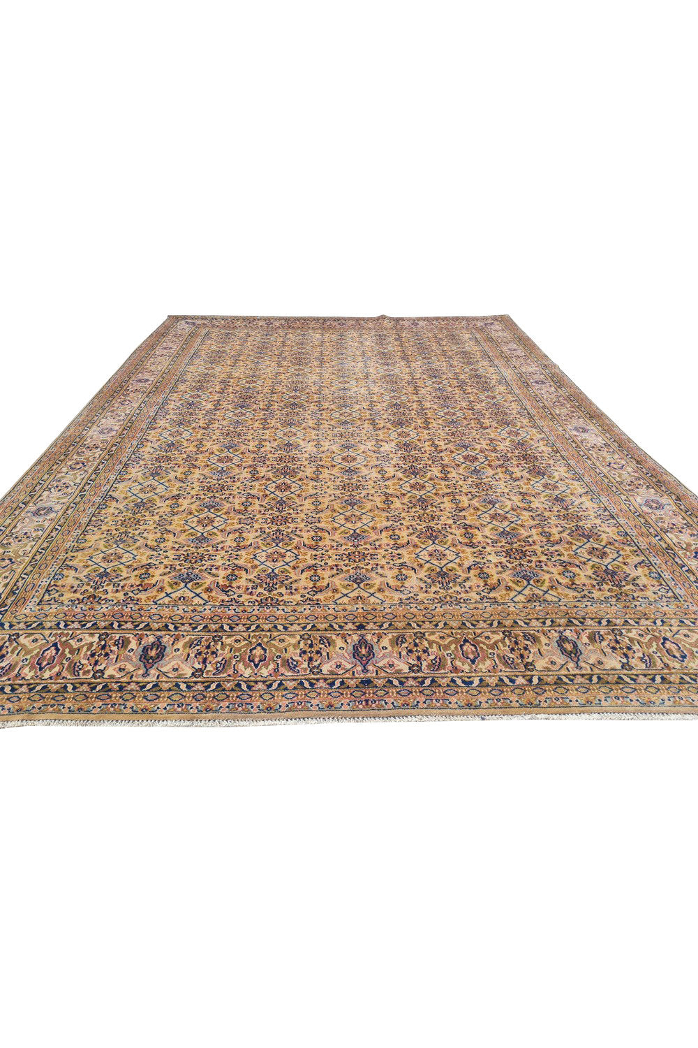Authentic Hand Knotted Vintage Bijour Wool Area Rug 10.4 x 7.6 Ft (1491 Ger-4)