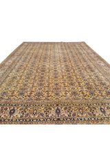 Authentic Hand Knotted Vintage Indo Wool Area Rug 10.4 x 7.6 Ft (1491 Ger-4)