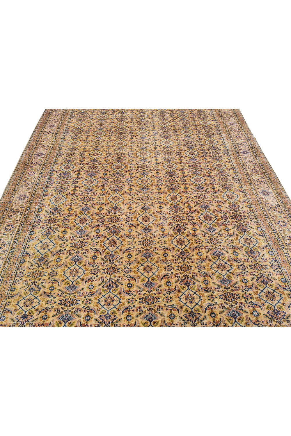 Authentic Hand Knotted Vintage Bijour Wool Area Rug 10.4 x 7.6 Ft (1491 Ger-4)