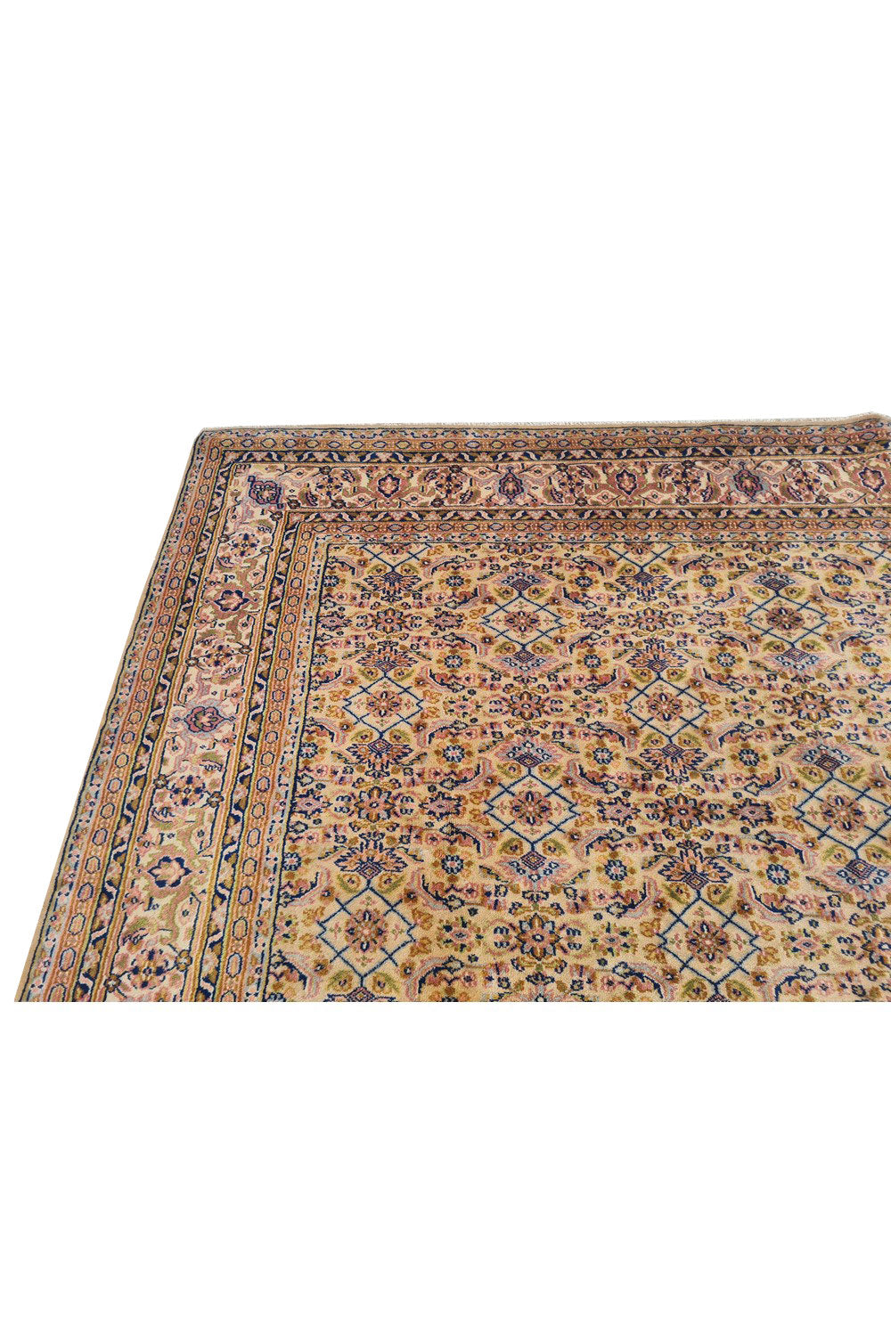 Authentic Hand Knotted Vintage Bijour Wool Area Rug 10.4 x 7.6 Ft (1491 Ger-4)