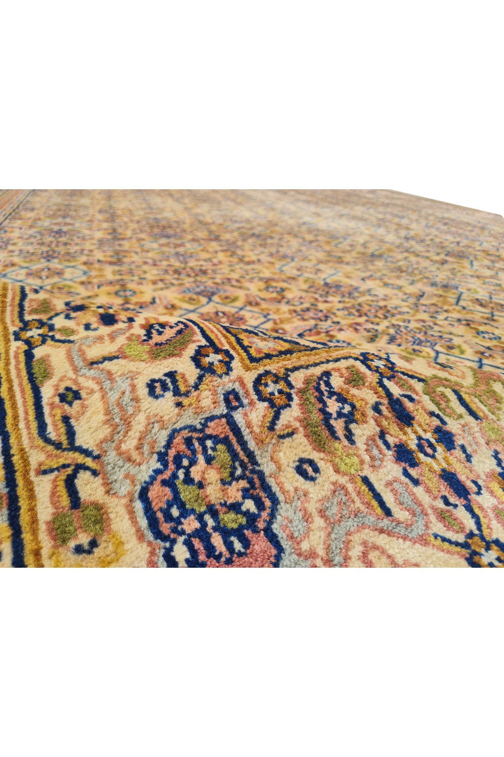 Authentic Hand Knotted Vintage Bijour Wool Area Rug 10.4 x 7.6 Ft (1491 Ger-4)