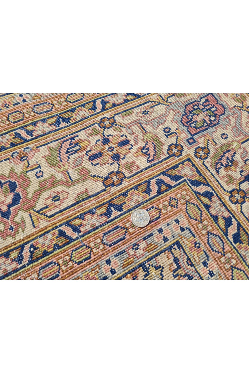 Authentic Hand Knotted Vintage Bijour Wool Area Rug 10.4 x 7.6 Ft (1491 Ger-4)