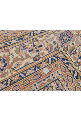 Authentic Hand Knotted Vintage Indo Wool Area Rug 10.4 x 7.6 Ft (1491 Ger-4)