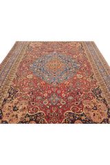 Antique Hand Knotted Qashoun Wool Area Rug 12.4 x 9.6 Ft (1493 Ger-4)