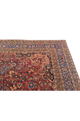 Antique Hand Knotted Qashoun Wool Area Rug 12.4 x 9.6 Ft (1493 Ger-4)