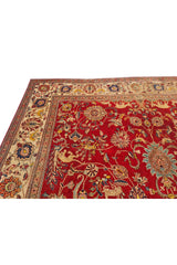 Authentic Hand Knotted Vintage Tabreez Wool Area Rug 13.7 x 9.10 Ft (1495 Ger-4)