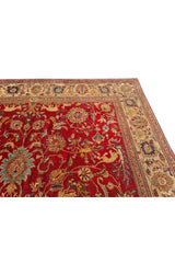 Authentic Hand Knotted Vintage Tabreez Wool Area Rug 13.7 x 9.10 Ft (1495 Ger-4)