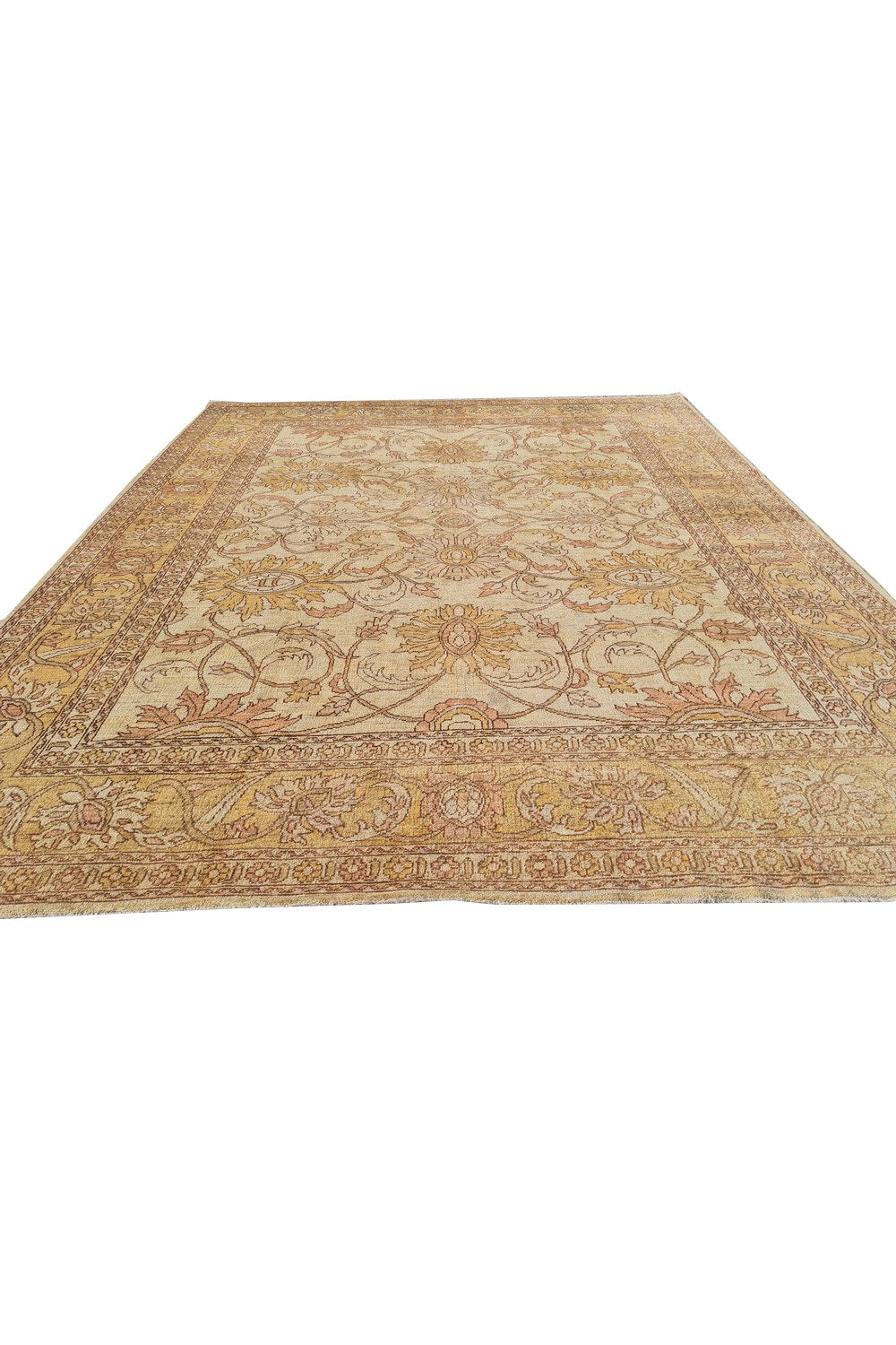 Authentic Hand Knotted Vintage Afghan Chobi Wool Area Rug 9.11 x 8.1 Ft (1497 Ger-4)