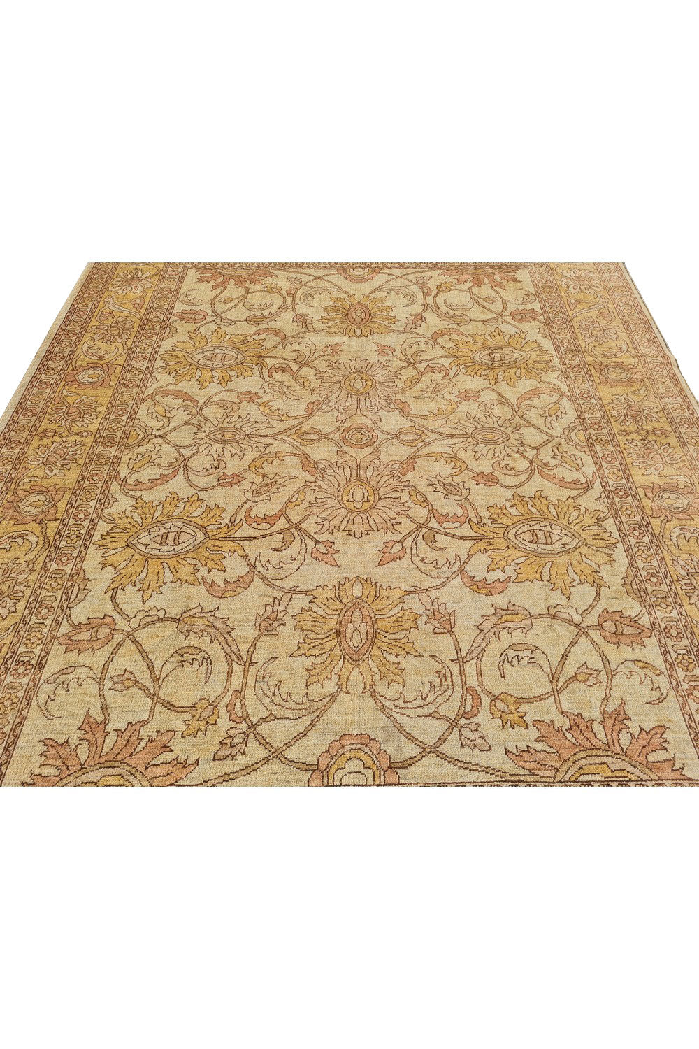 Authentic Hand Knotted Vintage Afghan Chobi Wool Area Rug 9.11 x 8.1 Ft (1497 Ger-4)