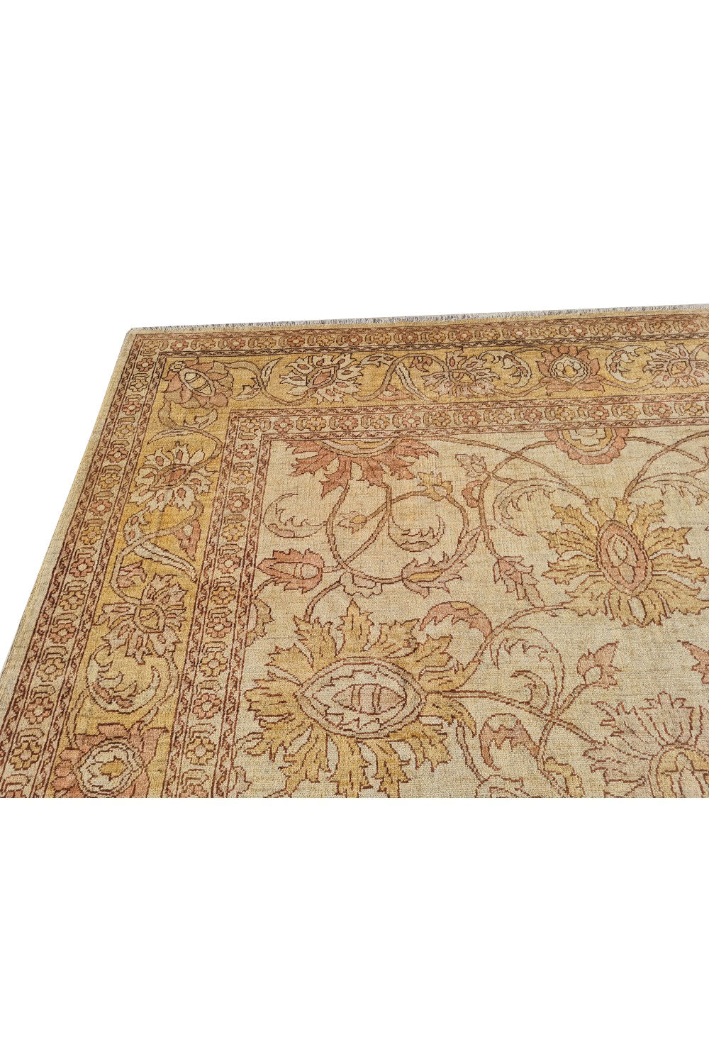 Authentic Hand Knotted Vintage Afghan Chobi Wool Area Rug 9.11 x 8.1 Ft (1497 Ger-4)