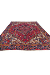 Authentic Hand Knotted Vintage Hareez Wool Area Rug 10.0 x 7.10 Ft (1499 Ger-4)