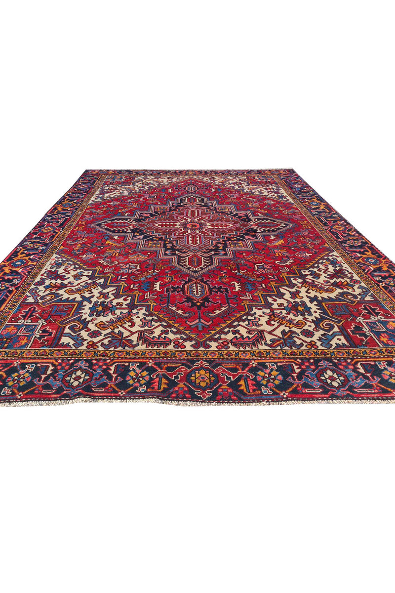 Authentic Hand Knotted Vintage Hareez Wool Area Rug 10.0 x 7.10 Ft (1499 Ger-4)