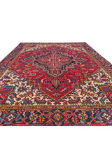 Authentic Hand Knotted Vintage Hareez Wool Area Rug 10.0 x 7.10 Ft (1499 Ger-4)
