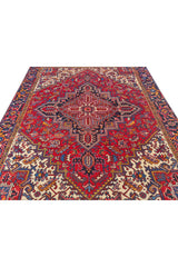 Authentic Hand Knotted Vintage Hareez Wool Area Rug 10.0 x 7.10 Ft (1499 Ger-4)