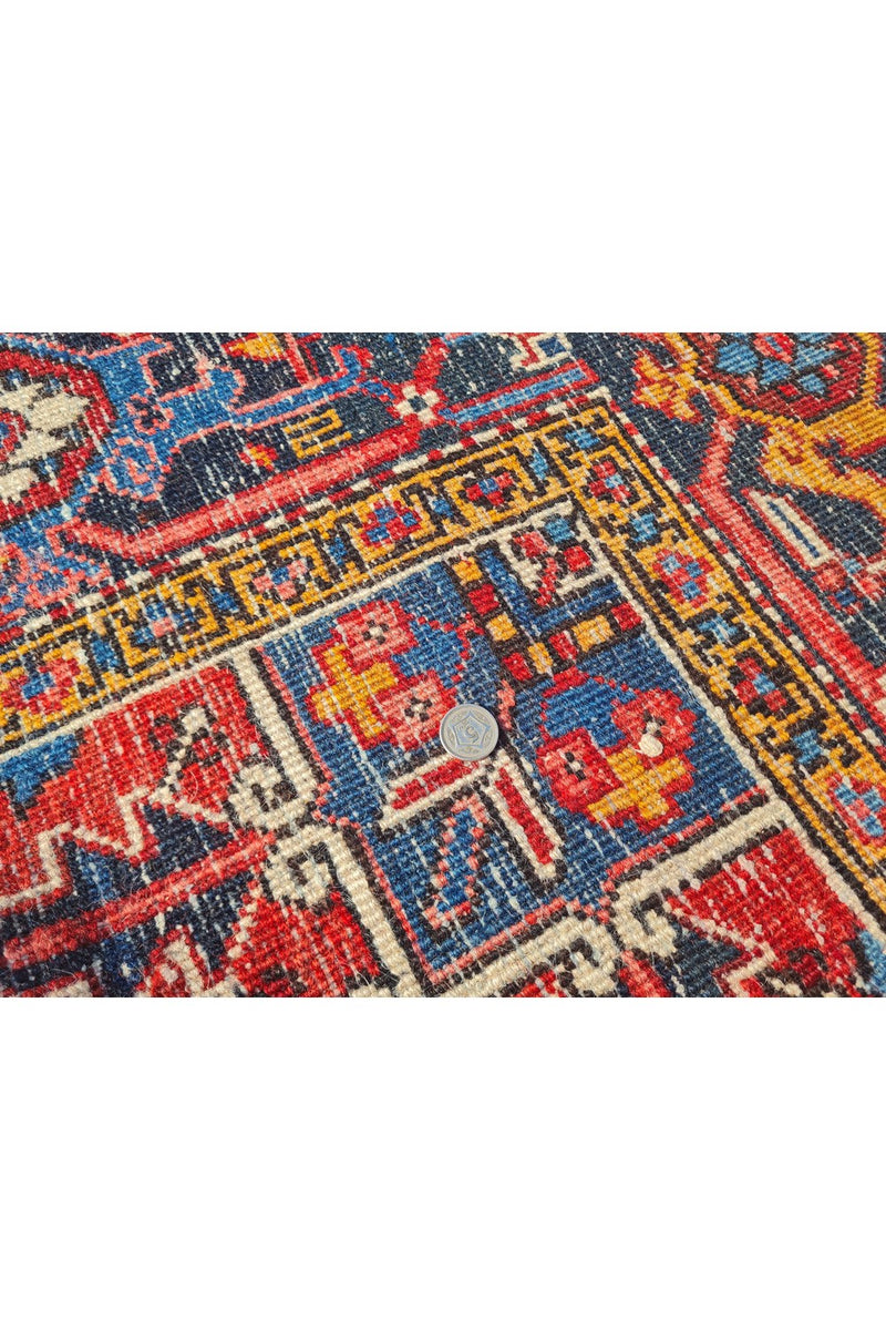 Authentic Hand Knotted Vintage Hareez Wool Area Rug 10.0 x 7.10 Ft (1499 Ger-4)