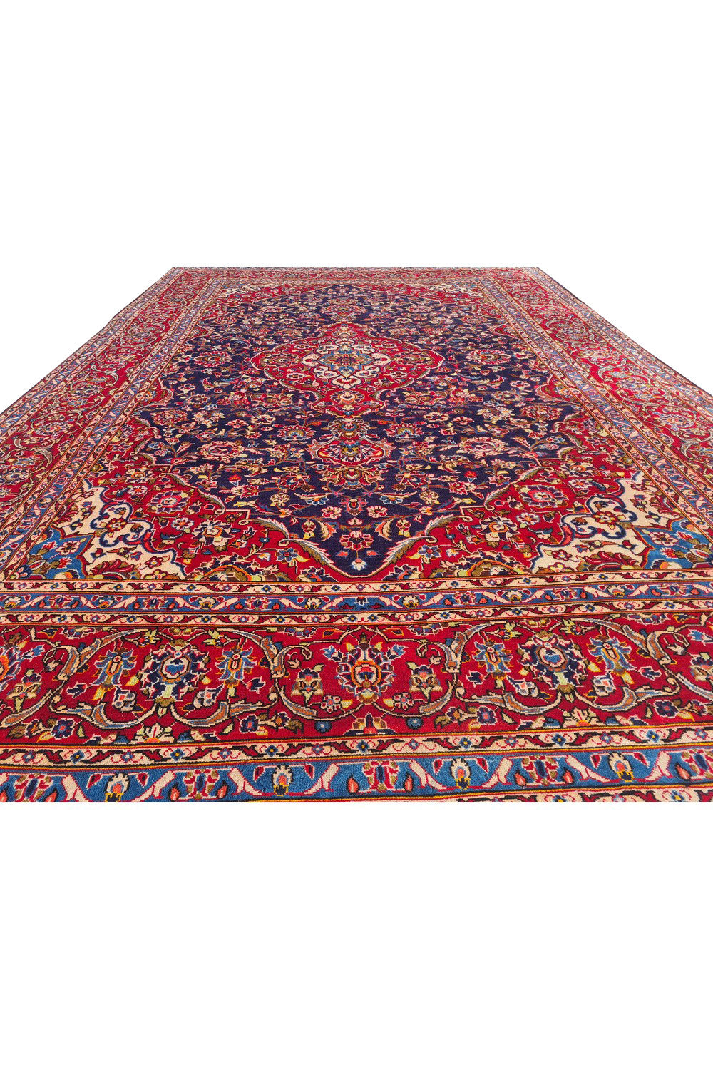 Authentic Hand Knotted Vintage Qashoun Wool Area Rug 11.10 x 7.10 Ft (1500 Ger-4)