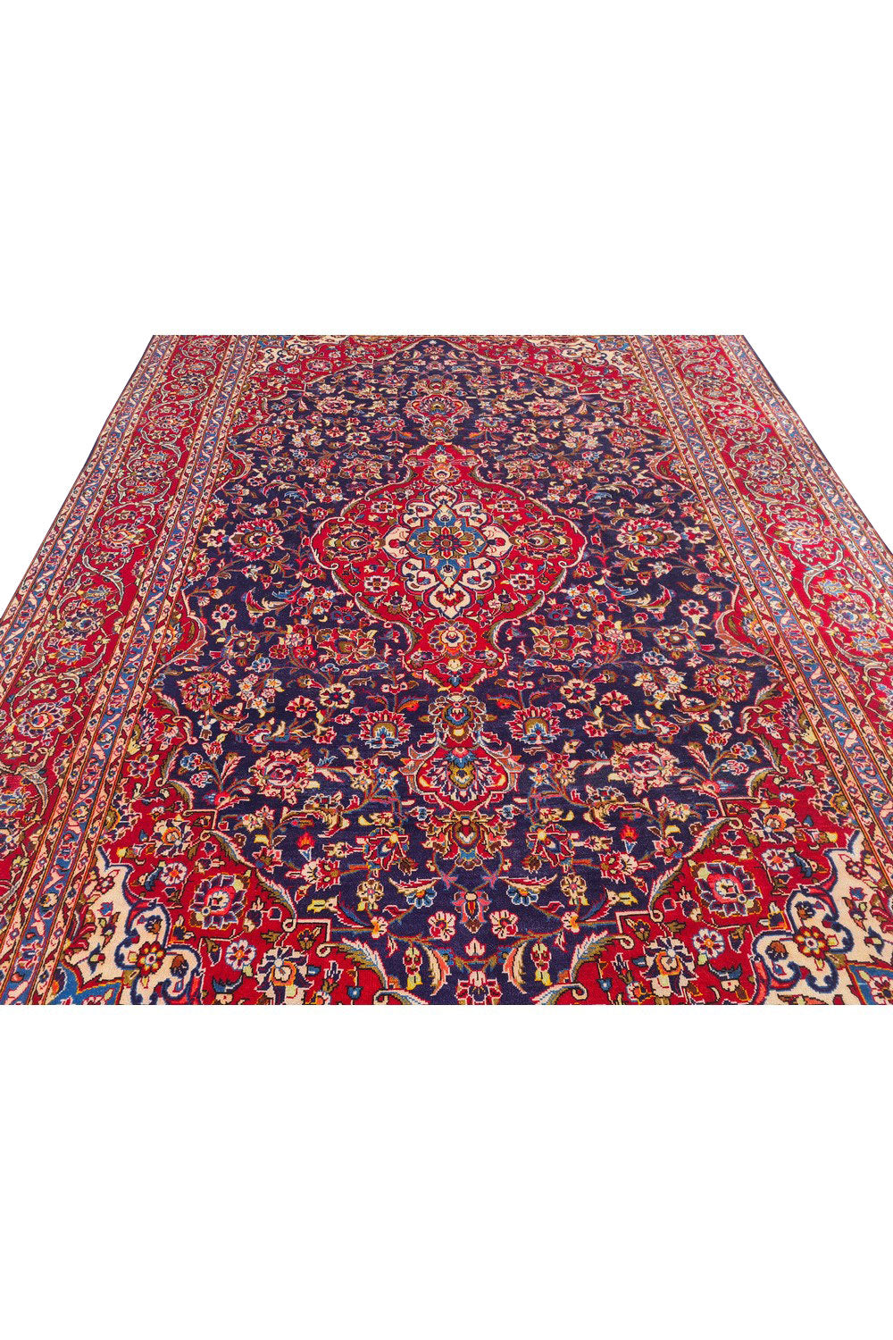 Authentic Hand Knotted Vintage Qashoun Wool Area Rug 11.10 x 7.10 Ft (1500 Ger-4)