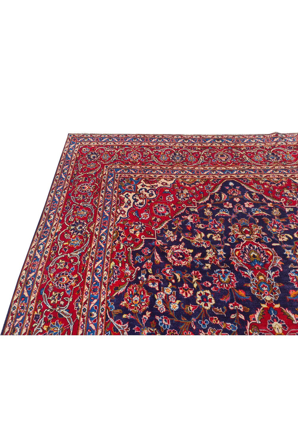 Authentic Hand Knotted Vintage Qashoun Wool Area Rug 11.10 x 7.10 Ft (1500 Ger-4)