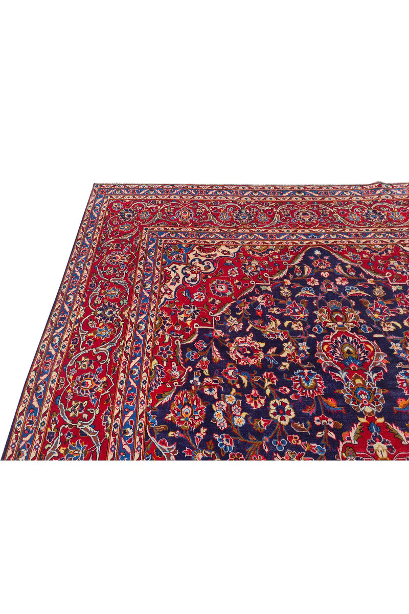 Authentic Hand Knotted Vintage Qashoun Wool Area Rug 11.10 x 7.10 Ft (1500 Ger-4)