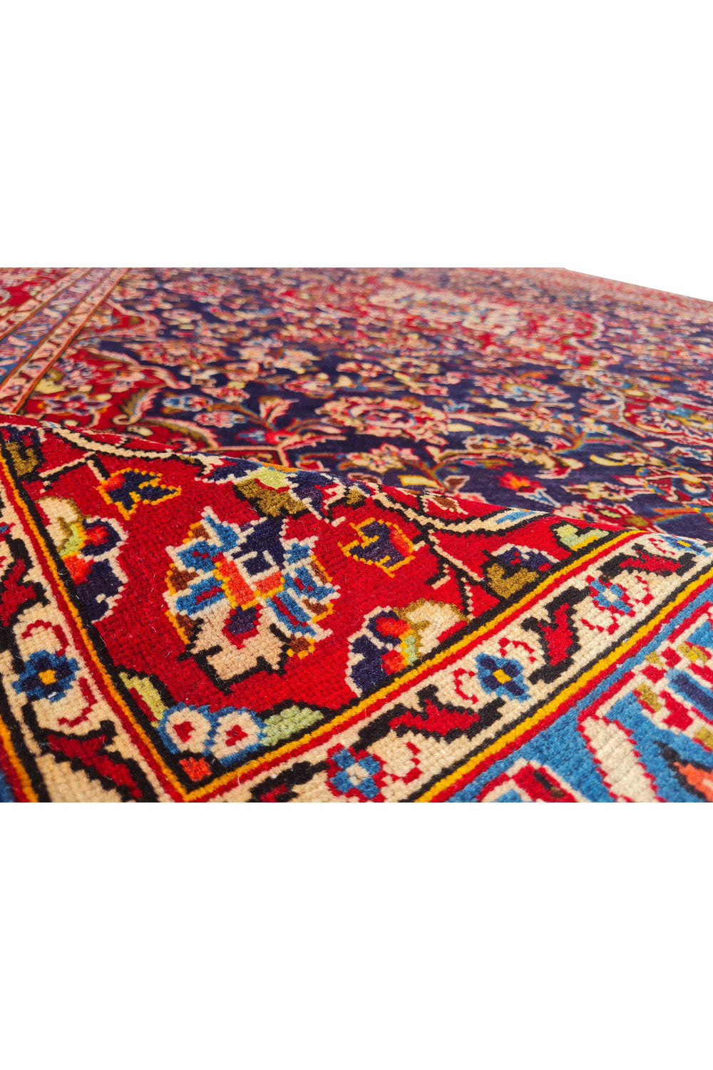 Authentic Hand Knotted Vintage Qashoun Wool Area Rug 11.10 x 7.10 Ft (1500 Ger-4)