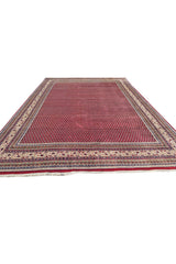 Authentic Hand Knotted Vintage Badam Gul Wool Area Rug 12 x 8 Ft (1501 Ger-4)