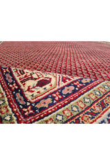 Authentic Hand Knotted Vintage Badam Gul Wool Area Rug 12 x 8 Ft (1501 Ger-4)