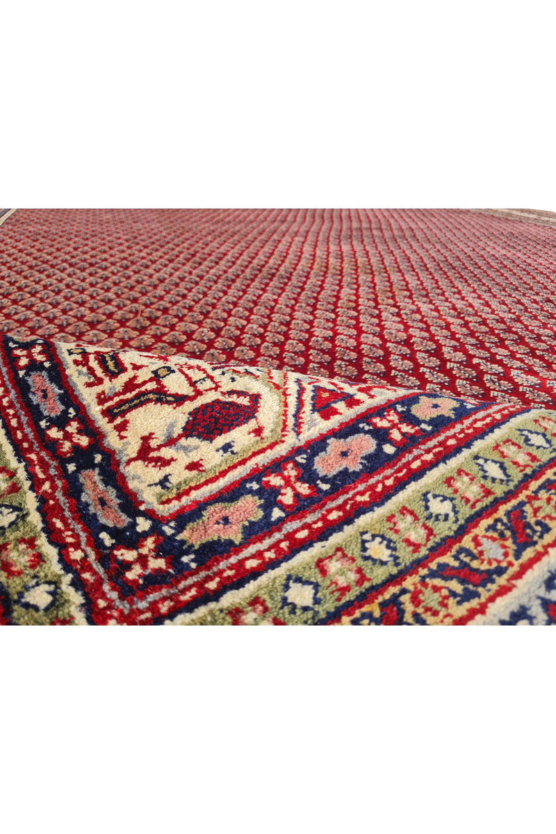 Authentic Hand Knotted Vintage Badam Gul Wool Area Rug 12 x 8 Ft (1501 Ger-4)
