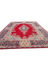 Authentic Hand Knotted Vintage Qirmoun Wool Area Rug 12.5 x 9.10 Ft (1504 Ger-4)