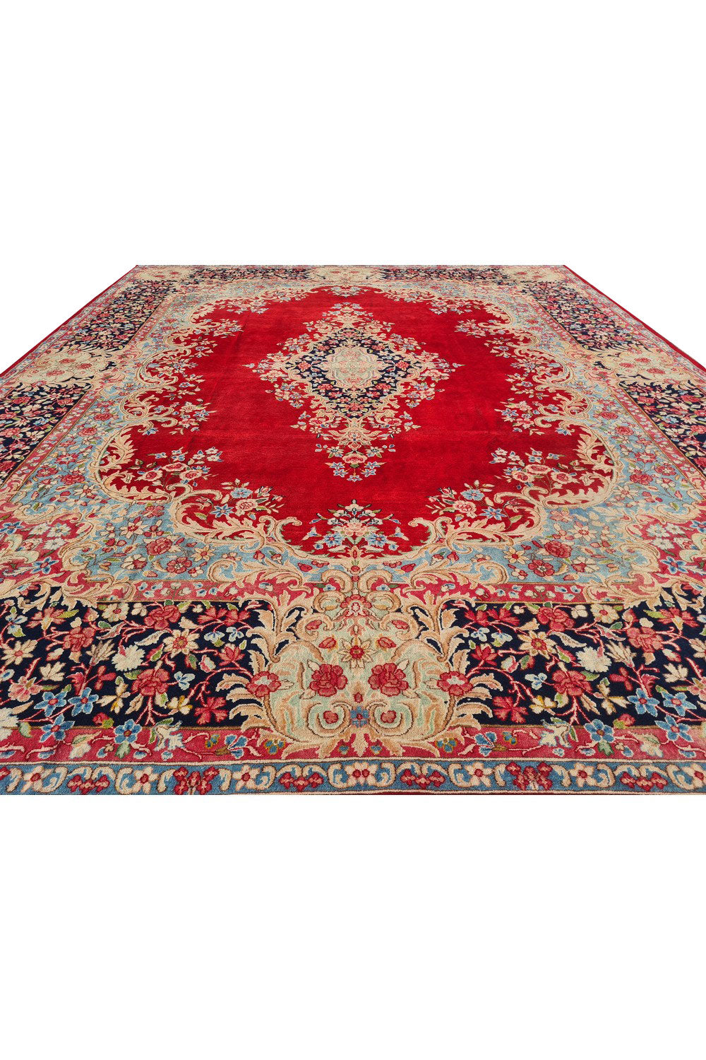 Authentic Hand Knotted Vintage Qirmoun Wool Area Rug 12.5 x 9.10 Ft (1504 Ger-4)