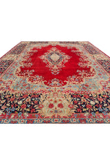 Authentic Hand Knotted Vintage Qirmoun Wool Area Rug 12.5 x 9.10 Ft (1504 Ger-4)
