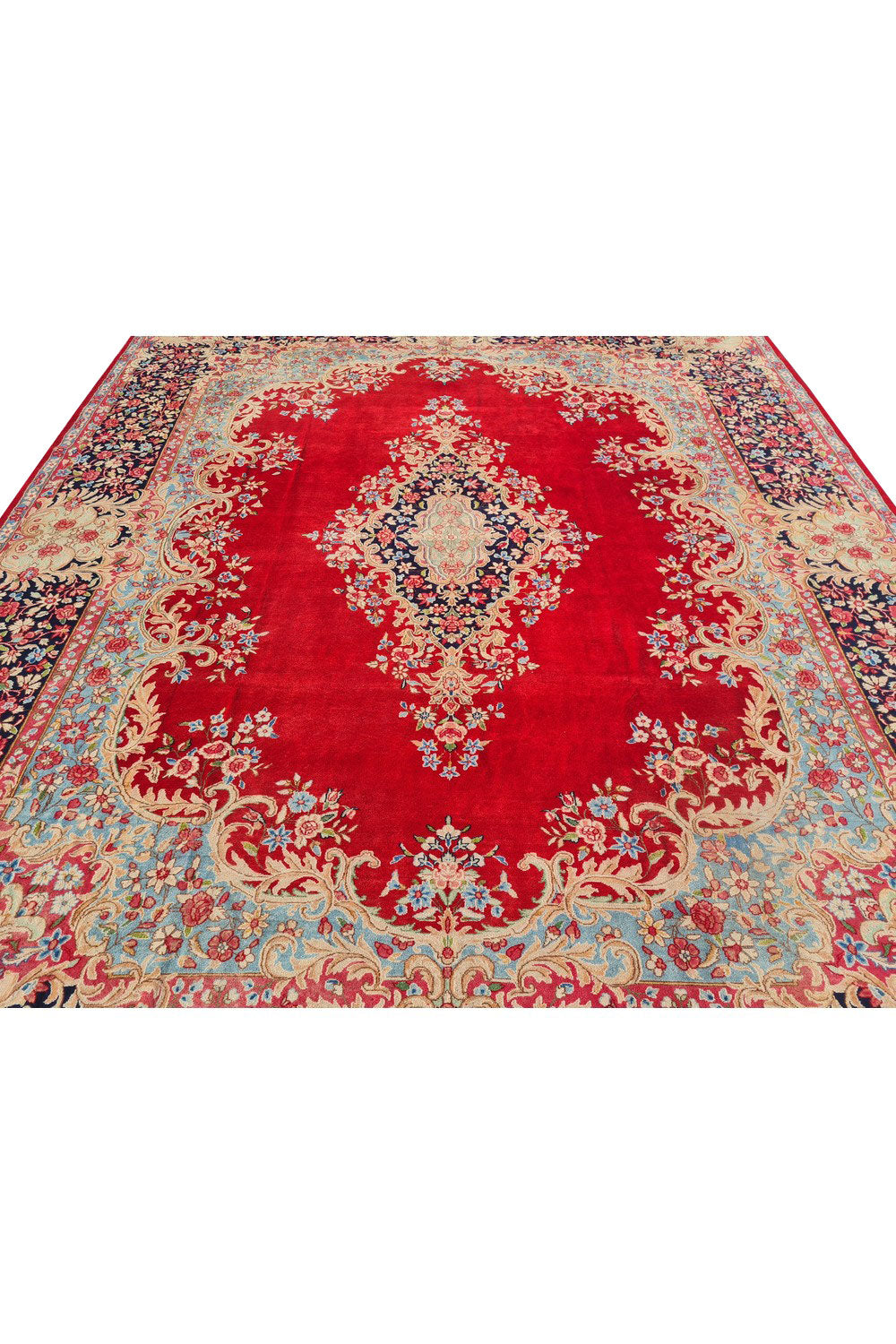 Authentic Hand Knotted Vintage Qirmoun Wool Area Rug 12.5 x 9.10 Ft (1504 Ger-4)