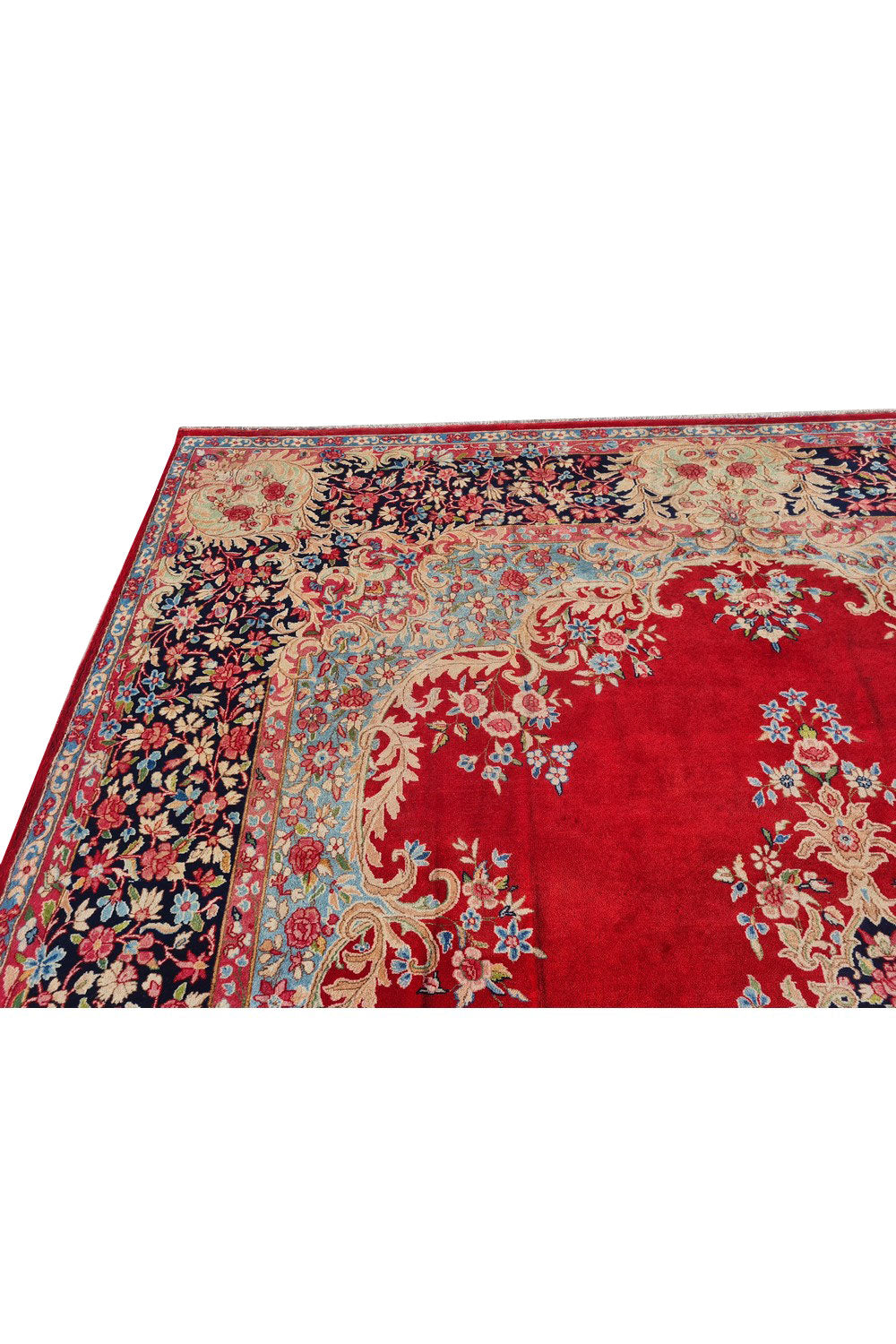 Authentic Hand Knotted Vintage Qirmoun Wool Area Rug 12.5 x 9.10 Ft (1504 Ger-4)