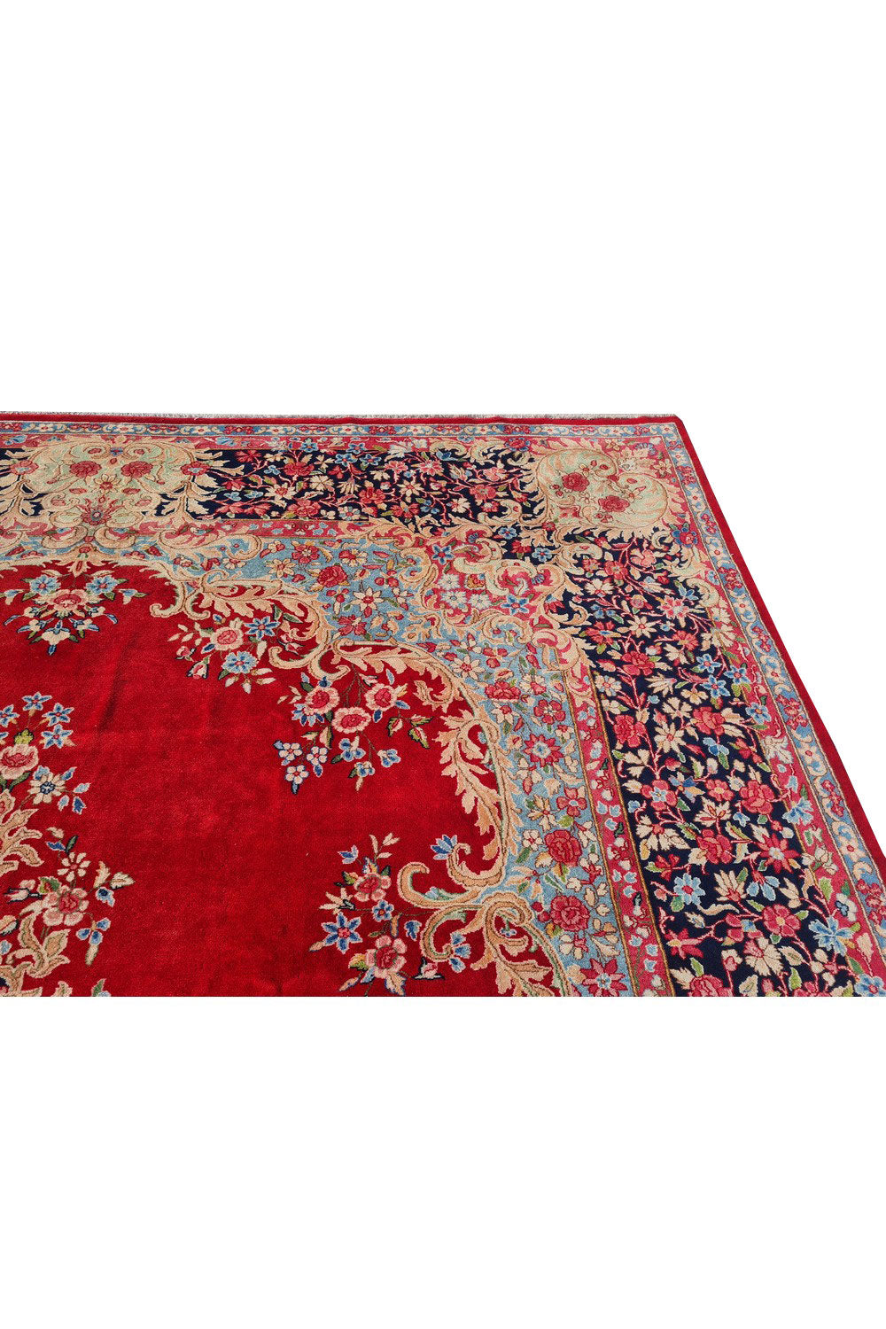 Authentic Hand Knotted Vintage Qirmoun Wool Area Rug 12.5 x 9.10 Ft (1504 Ger-4)