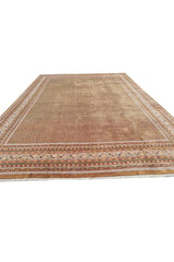 Authentic Hand Knotted Vintage Badam Gul Wool Area Rug 11 x 8 Ft (1505 Ger-4)