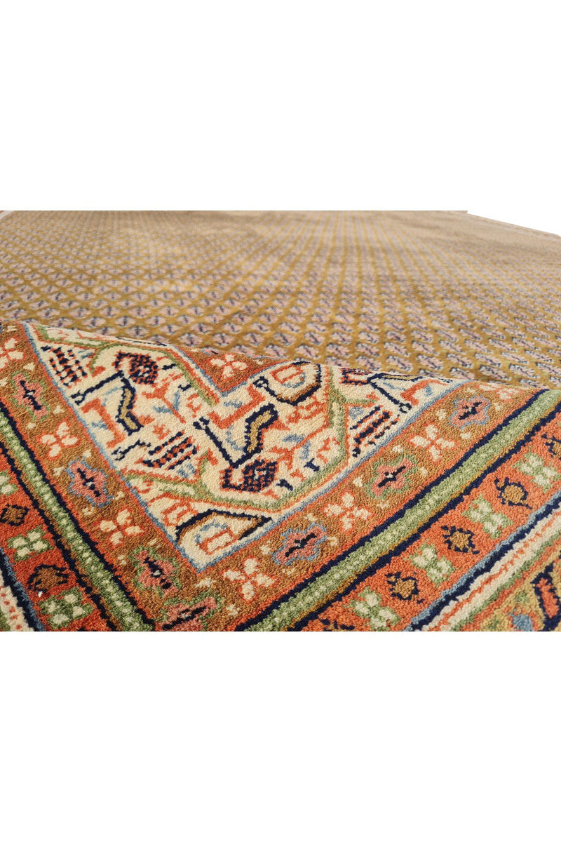 Authentic Hand Knotted Vintage Badam Gul Wool Area Rug 11 x 8 Ft (1505 Ger-4)
