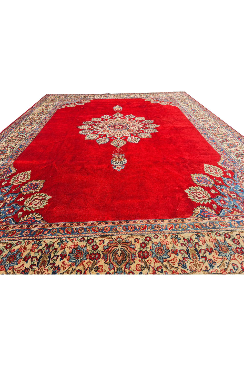 Authentic Hand Knotted Vintage Qashoun Wool Area Rug 12 x 9 Ft (1507 Ger-4)