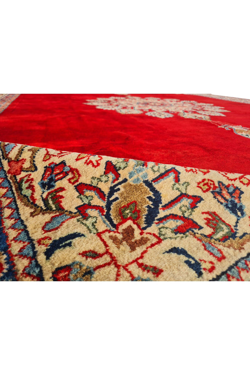 Authentic Hand Knotted Vintage Qashoun Wool Area Rug 12 x 9 Ft (1507 Ger-4)