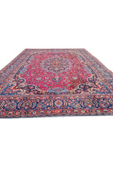 Authentic Hand Knotted Vintage Qashoun Wool Area Rug 13.2 x 10.1 Ft (1513 Ger-4)