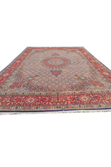 Authentic Hand Knotted Vintage Yamoud Wool Area Rug 12.9 x 9.7 Ft (1516 Ger-4)