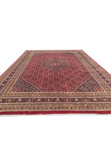 Authentic Hand Knotted Vintage Qashoun Wool Area Rug 12 x 9 Ft (1419 Ger-4)
