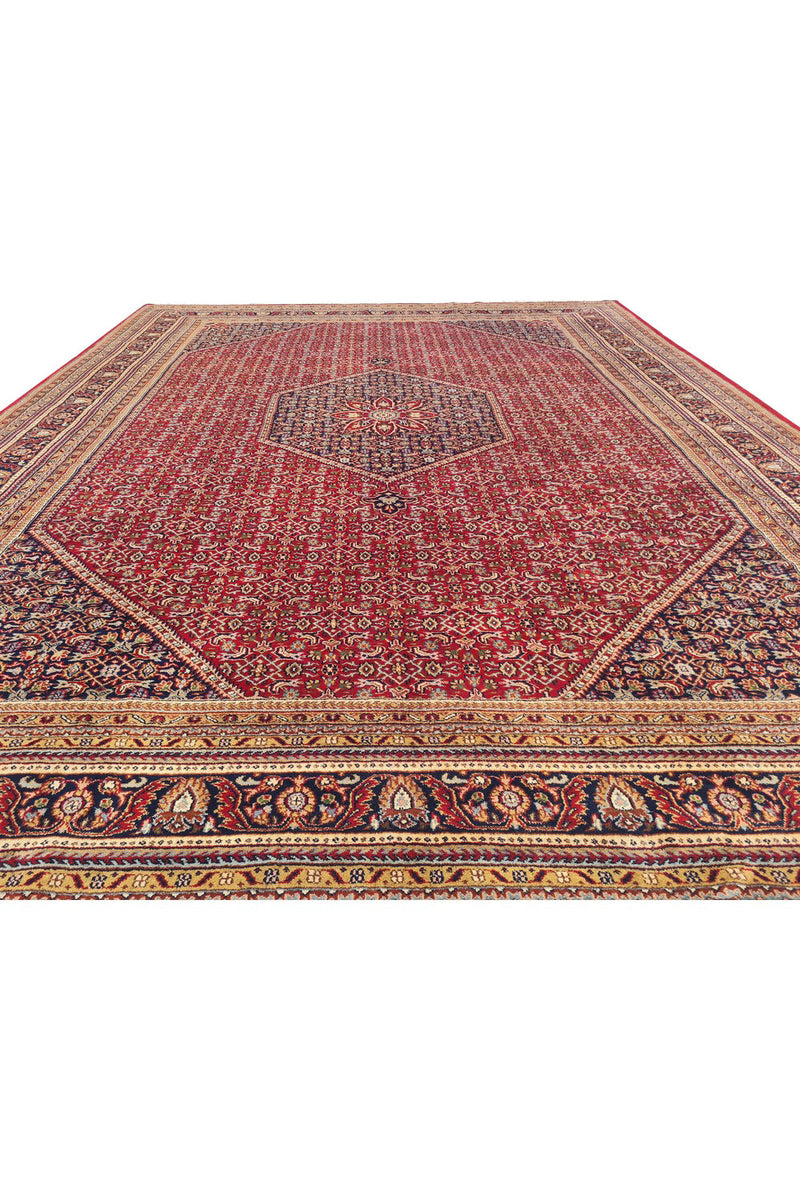 Authentic Hand Knotted Vintage Qashoun Wool Area Rug 12 x 9 Ft (1419 Ger-4)
