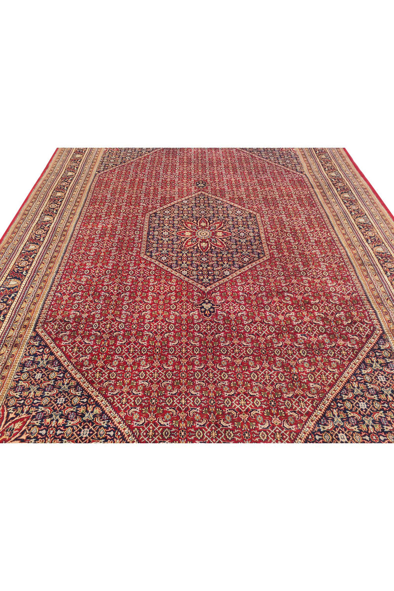 Authentic Hand Knotted Vintage Qashoun Wool Area Rug 12 x 9 Ft (1419 Ger-4)