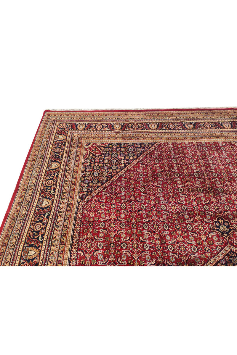 Authentic Hand Knotted Vintage Qashoun Wool Area Rug 12 x 9 Ft (1419 Ger-4)
