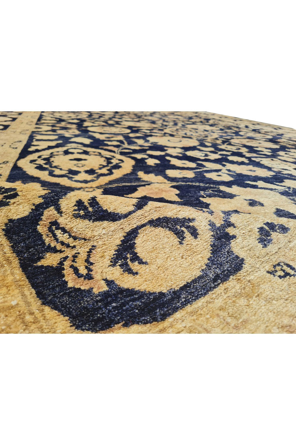 Authentic Hand Knotted Vintage Afghan Chobi Wool Area Rug 11.5 x 8.4 Ft (1520 Ger-4)