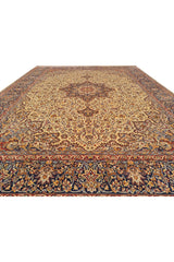 Authentic Hand Knotted Vintage Double knot Wool Area Rug 12.3 x 9.0 Ft (1521 Ger-4)