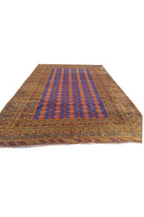 Authentic Hand Knotted Vintage Afghan Dowlatabad Moori Wool Area Rug 10 x 7 Ft (1522 Ger-4)