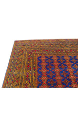 Authentic Hand Knotted Vintage Afghan Dowlatabad Moori Wool Area Rug 10 x 7 Ft (1522 Ger-4)