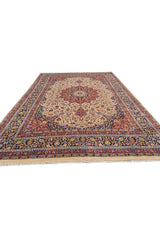 Authentic Hand Knotted Vintage Tabreez Wool Area Rug 11 x 8 Ft (1524 Ger-4)
