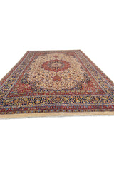 Authentic Hand Knotted Vintage Tabreez Wool Area Rug 11 x 8 Ft (1524 Ger-4)